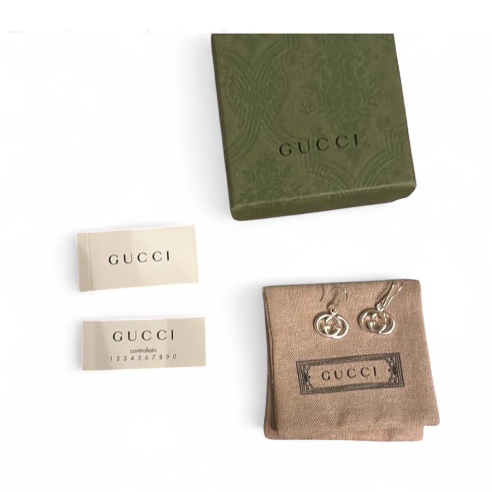 New in box Gucci Silver Earrings